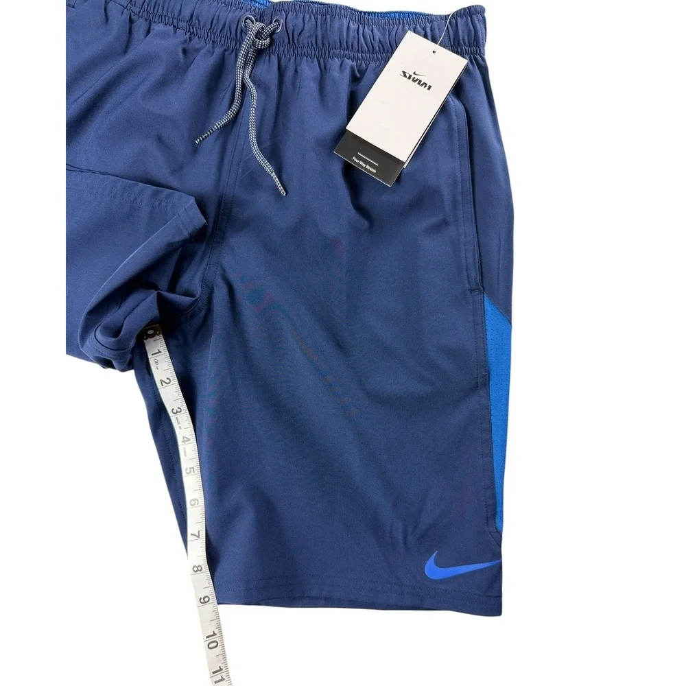 Nike Swim Trunks Mens Small Navy Blue Four-Way Stretch Board Shorts NWT